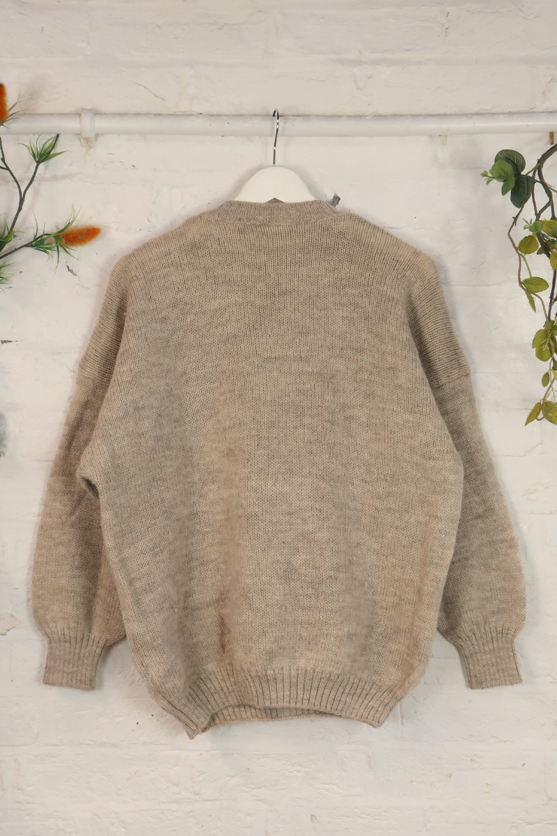 Vintage Knit Jumper - Counting Sheep - Size L
