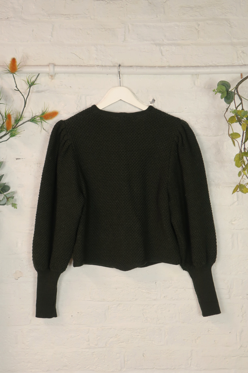 Vintage Knit Cardigan - Rosemary Green - Size S/M