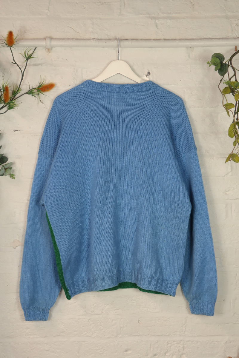 Vintage Knit Jumper - Childhood Drawing - Size XL