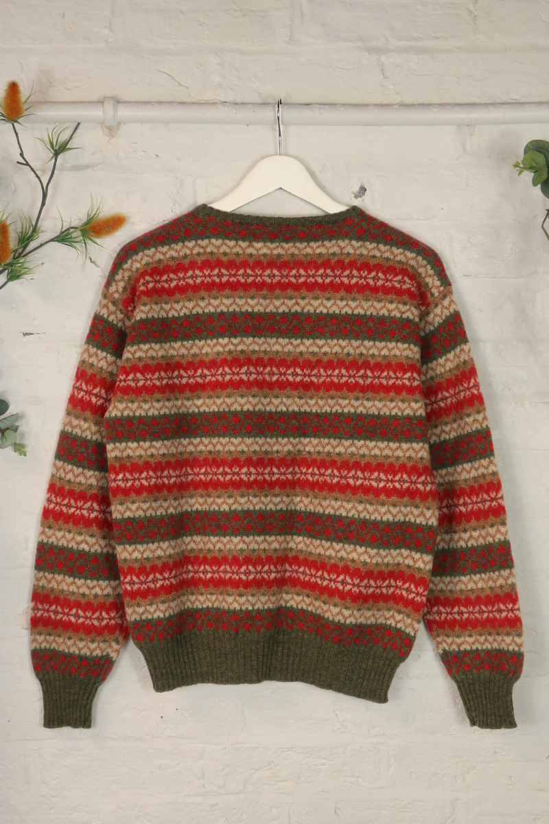Vintage Knit Jumper - Benetton Fair Isle - Size M