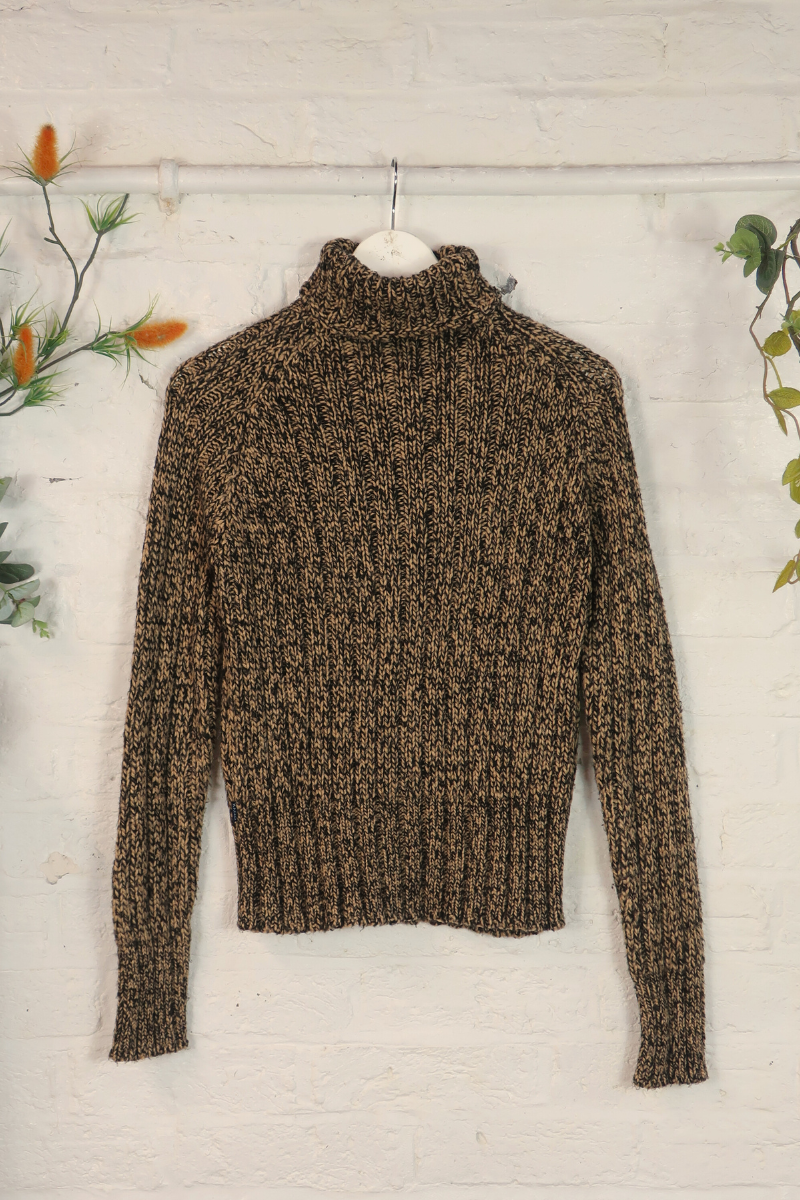 Vintage Knit Jumper - Dark Sandalwood - Size M