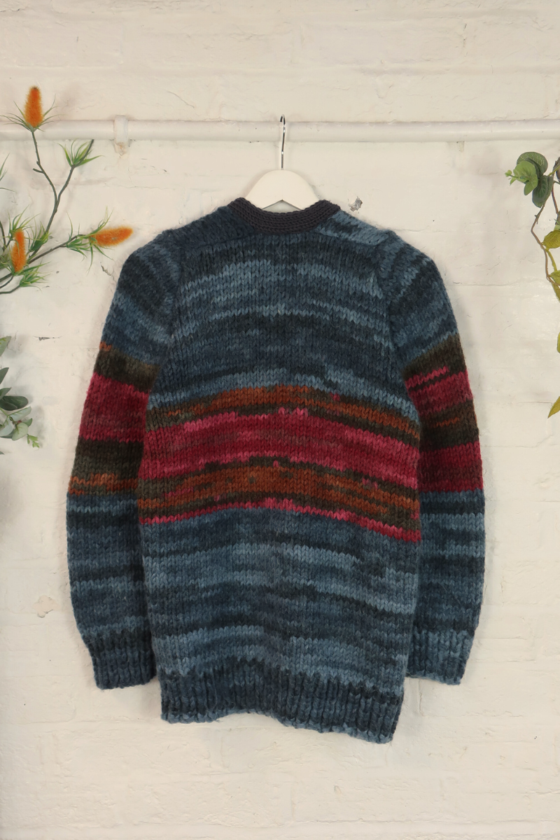 Vintage Knit Cardigan - Dusk Horizon - Size XL