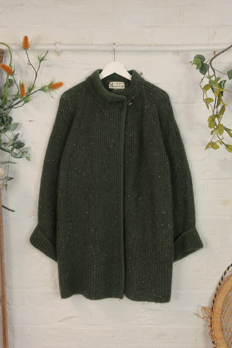 Vintage Knit Jacket - Forest Canopy - Free Size
