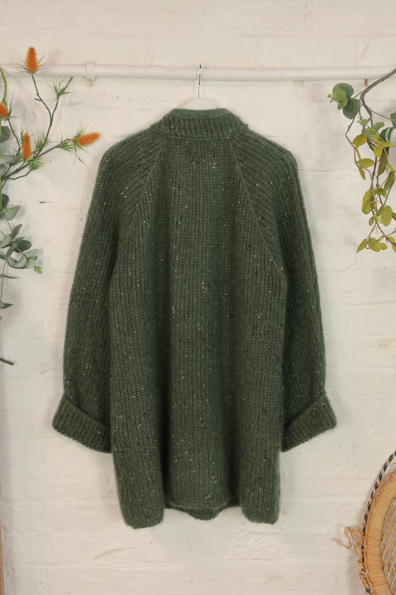 Vintage Knit Jacket - Forest Canopy - Free Size