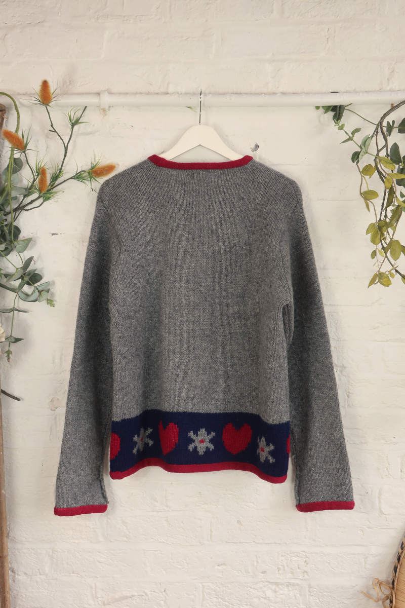 Vintage Knit Cardigan - English Countryside - Size M/L
