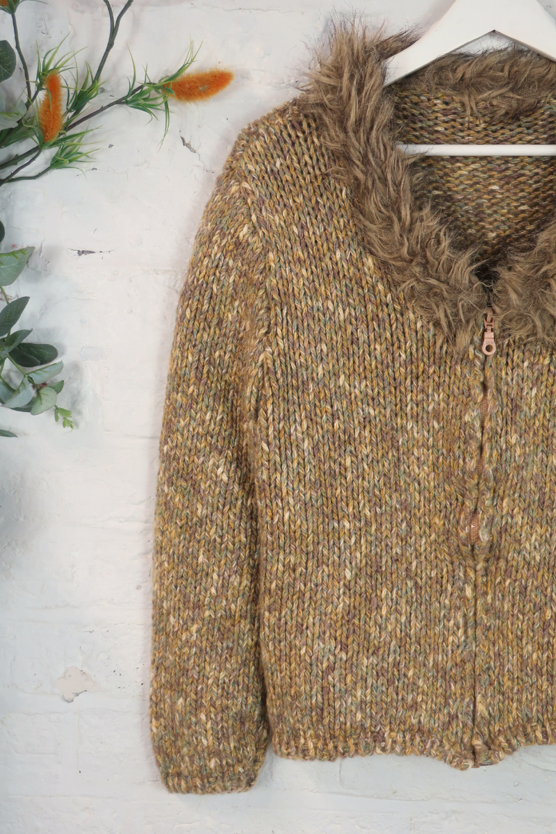 Vintage Knit Cardigan - 90s Scarecrow - Size M