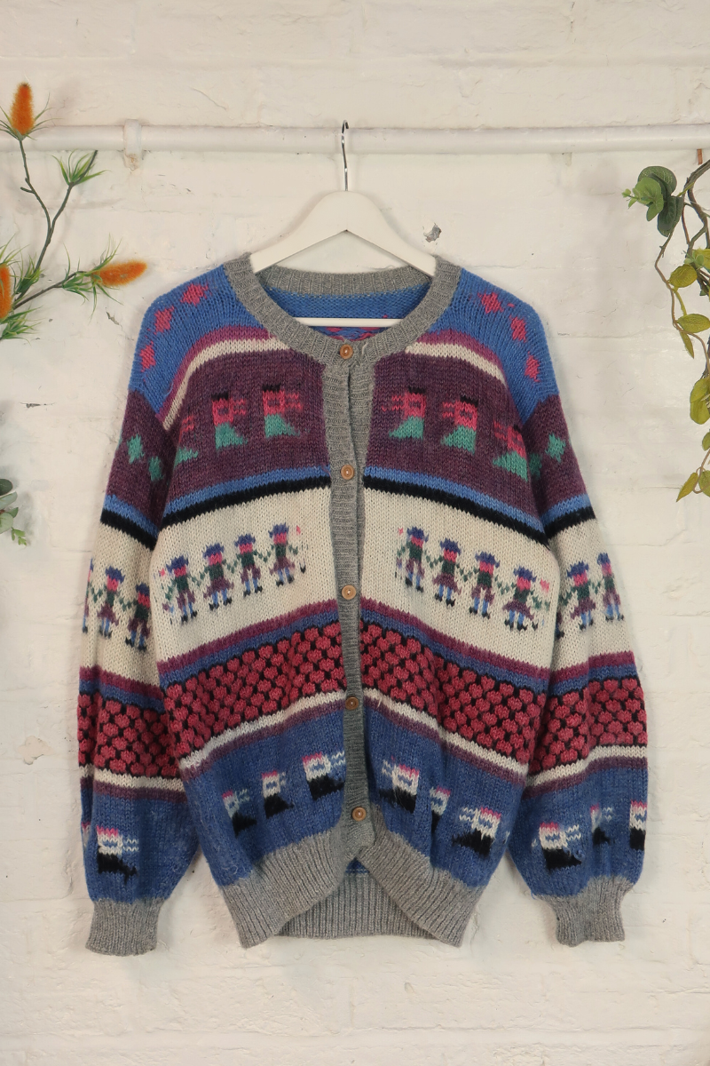 Vintage Knit Cardigan - Merry Men - Size XL