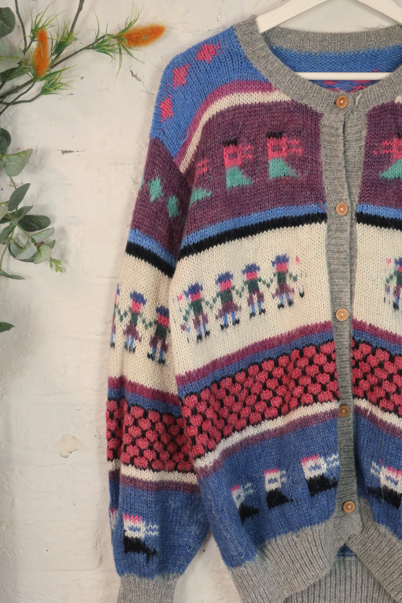 Vintage Knit Cardigan - Merry Men - Size XL