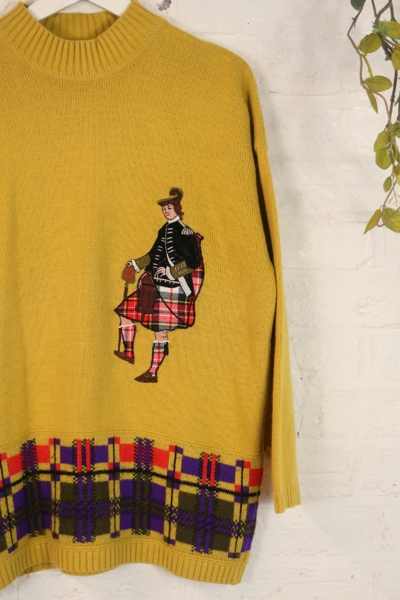 Vintage Knit Jumper - Bagpipes - Size XL
