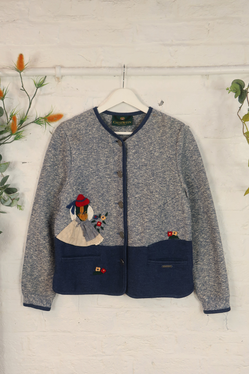 Vintage Knit Cardigan - Prairie Lady - Size M