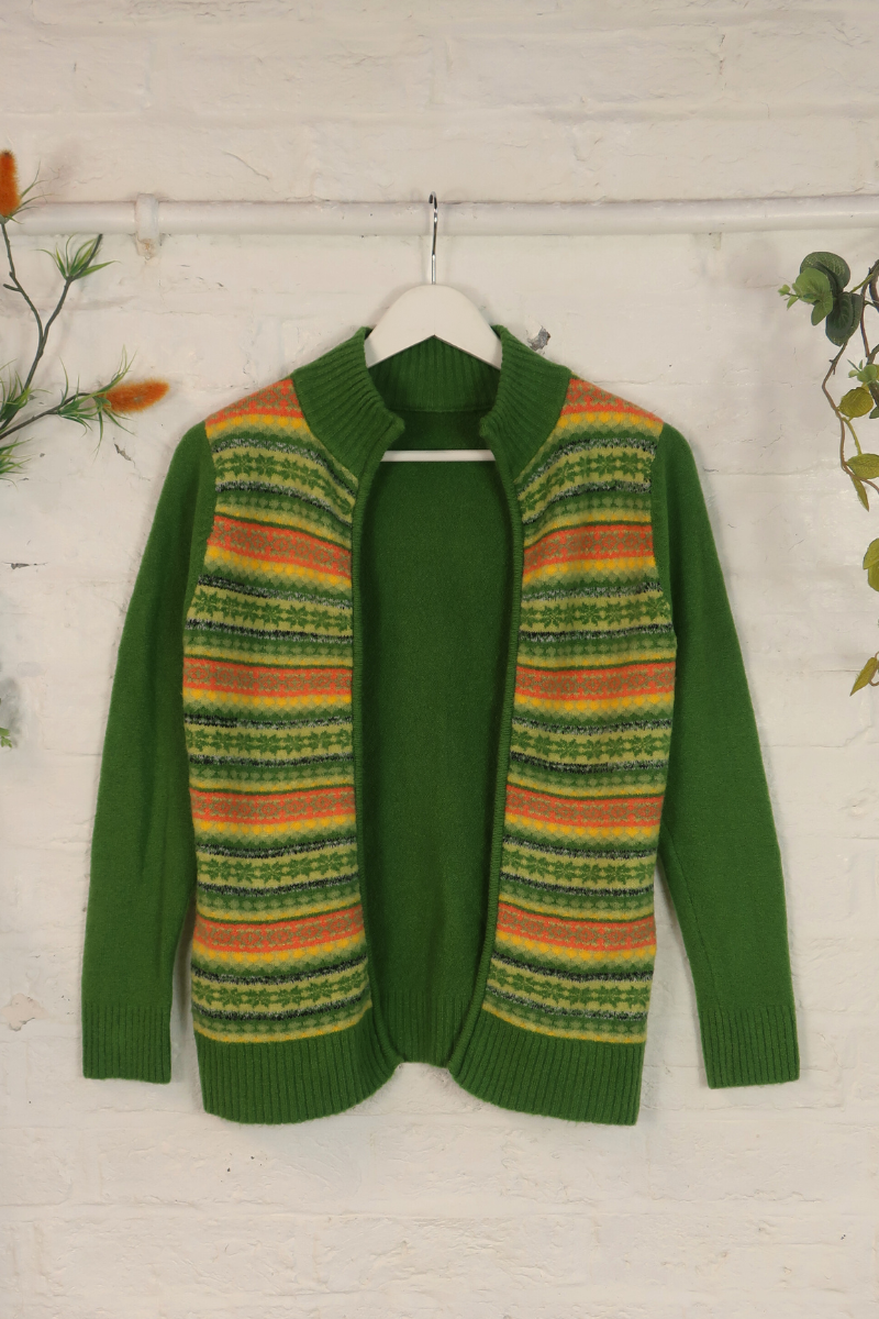 Vintage Knit Cardigan - Lime Margarita - Size S/M