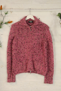 Vintage Knit Cardigan - Frosted Peony Pink - Size L