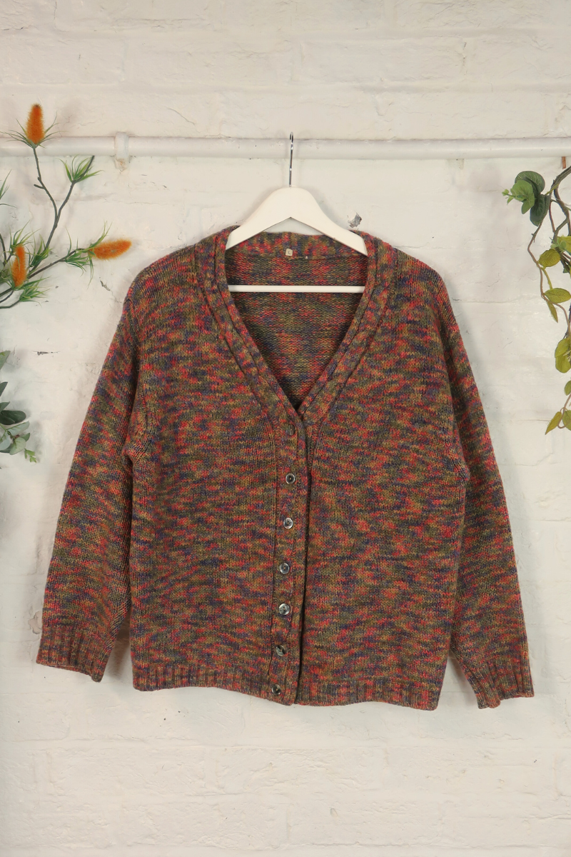 Vintage Knit Cardigan - Birthday Sprinkles - Size L