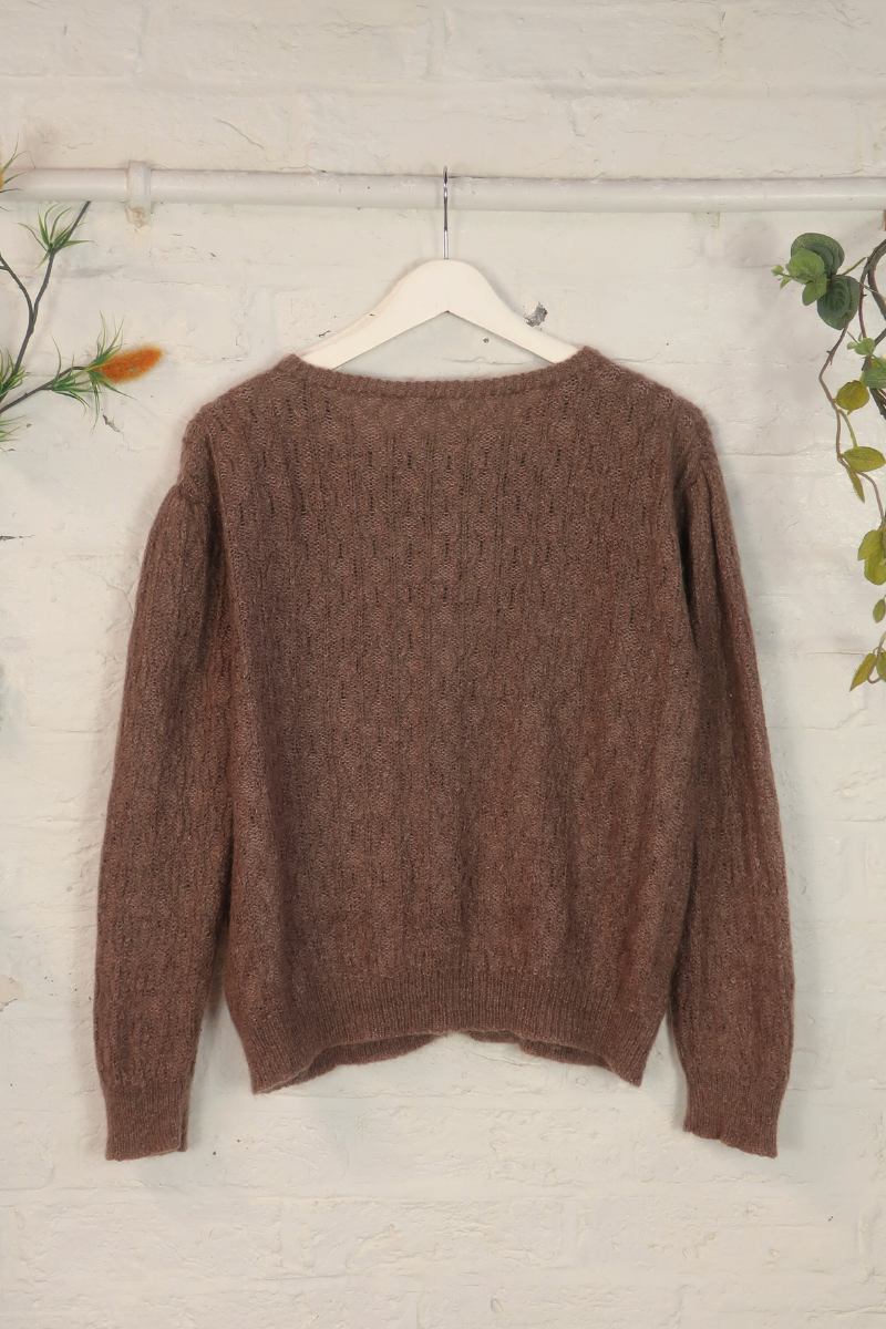 Vintage Knit Cardigan - Knock On Wood - Size M