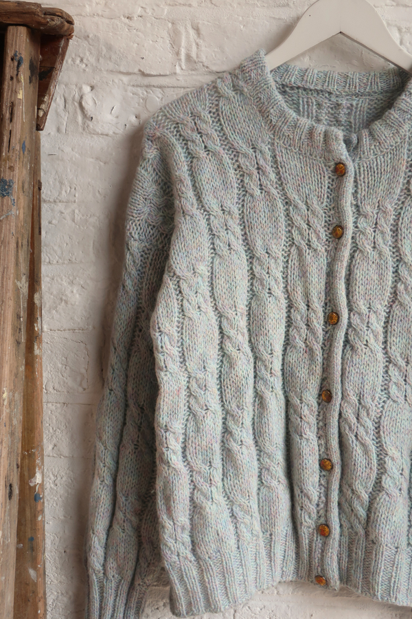 Vintage Knit Cardigan - Cloudy Blue - Size M/L