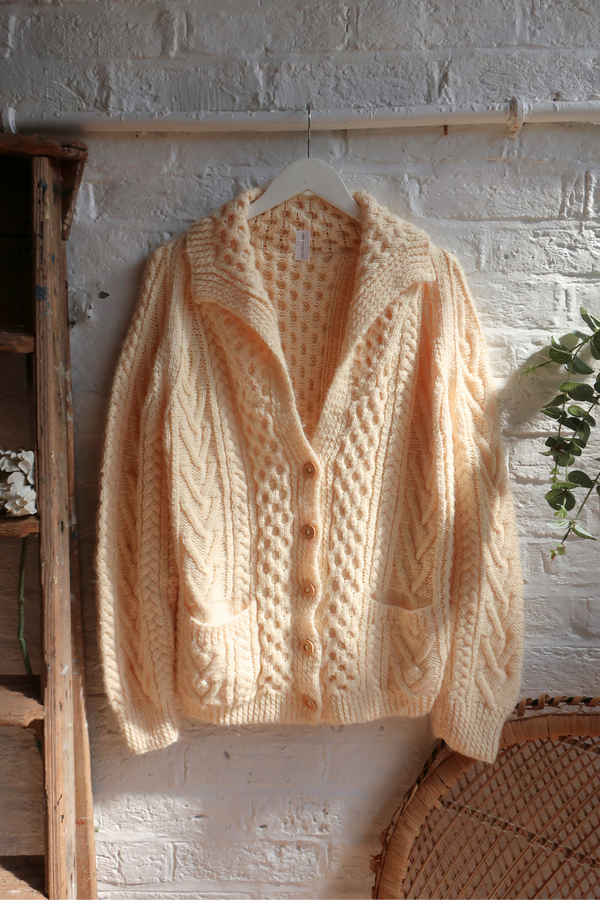 Vintage Knit Cardigan - Chalet Cream - Size L