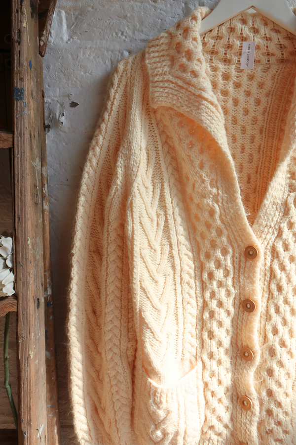 Vintage Knit Cardigan - Chalet Cream - Size L