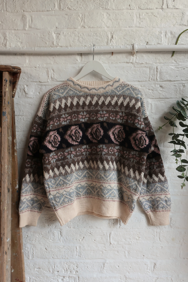 Vintage Knit Jumper - Frosted Rose - Size L/XL
