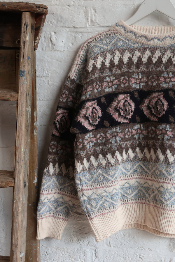 Vintage Knit Jumper - Frosted Rose - Size L/XL