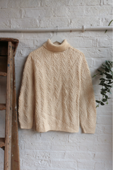 Vintage Knit Jumper - Classic Cableknit - Size S