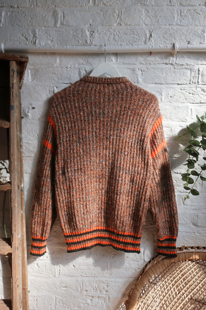 Vintage Knit Cardigan - Clementine & Nutmeg - Size L