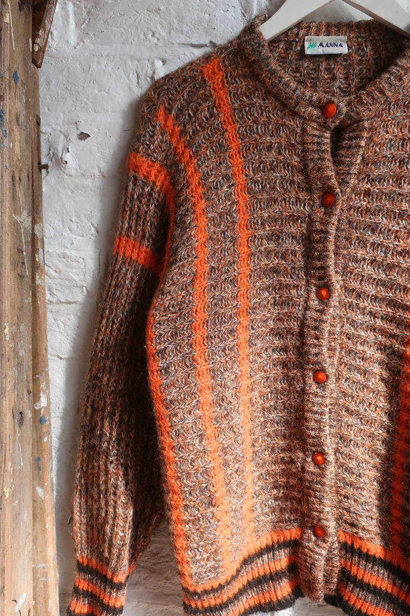 Vintage Knit Cardigan - Clementine & Nutmeg - Size L
