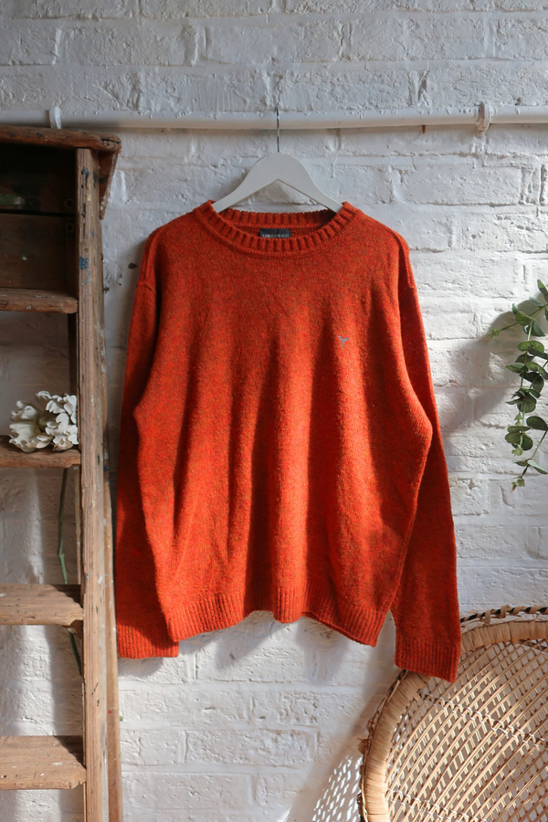 Vintage Knit Jumper - Pumpkin Spice - Size L
