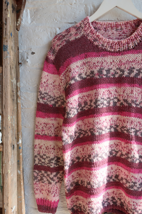 Vintage Knit Jumper - Alpine Plum - Size M/L