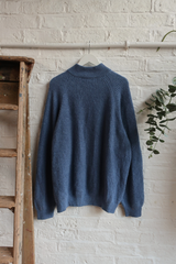 Vintage Knit Jumper - Bookish Blue - Size XXL