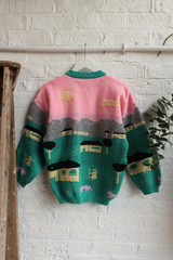 Vintage Knit Jumper - Shepherd Pink Sky - Size L