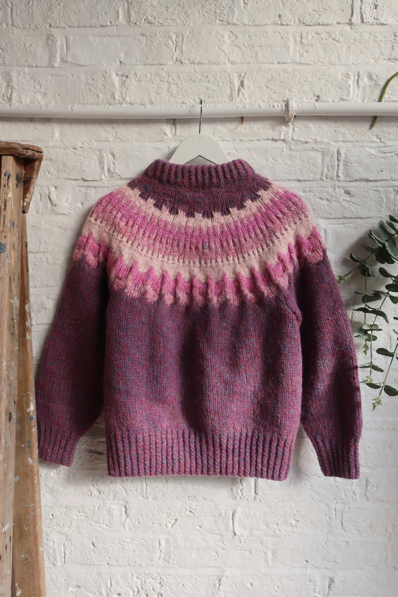 Vintage Knit Cardigan - Winter Violet - Size S