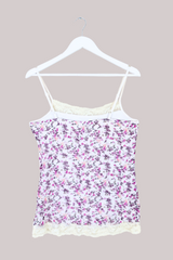 Vintage Top - Lacy Violets - Free Size