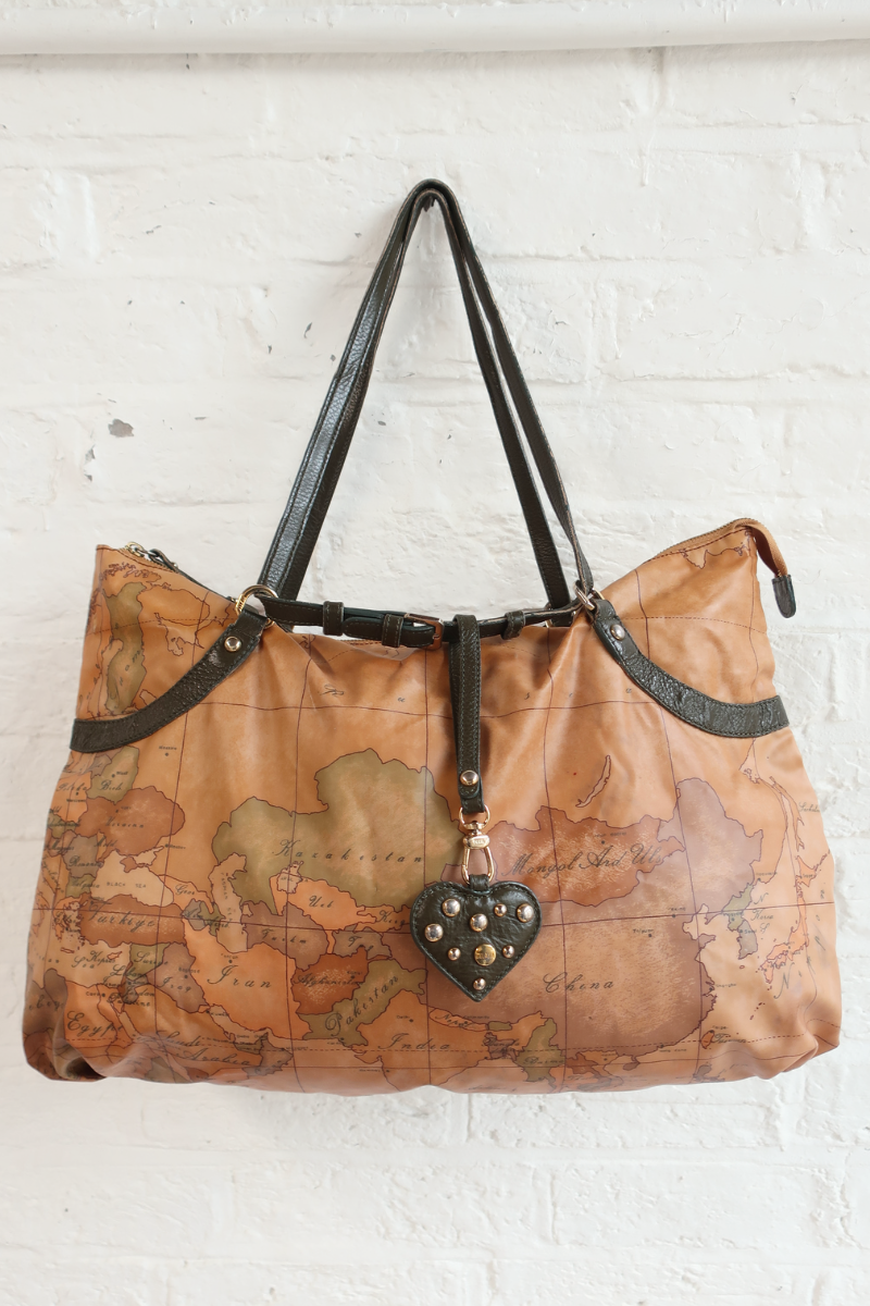 Vintage Designer Alviero Martini Bag - Treasure Map Holdall