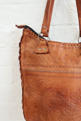 Vintage Bag - Embossed Floral Tote