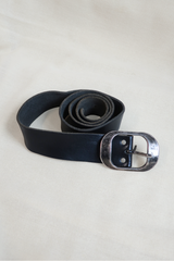 Vintage Belt - Chunky Black & Silver