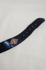 Vintage Belt - Studded Black Leather