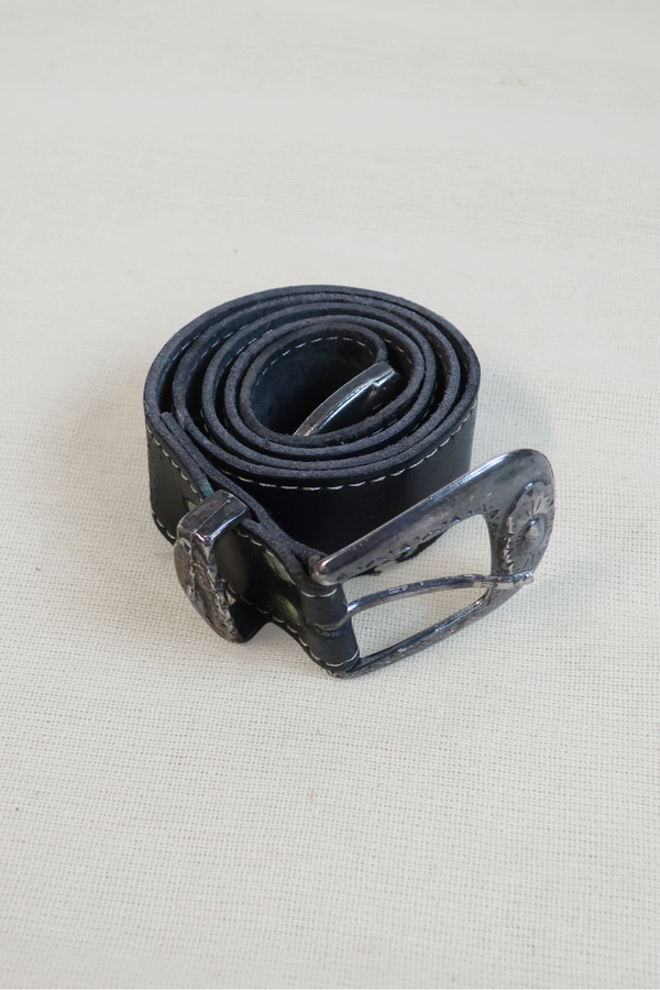 Vintage Western Belt - Floral Engraving