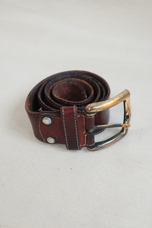 Vintage Belt - Deep Brown Embroidery