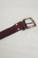 Vintage Belt - Deep Brown Embroidery