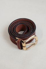 Vintage Belt - Tan Embossed Braid