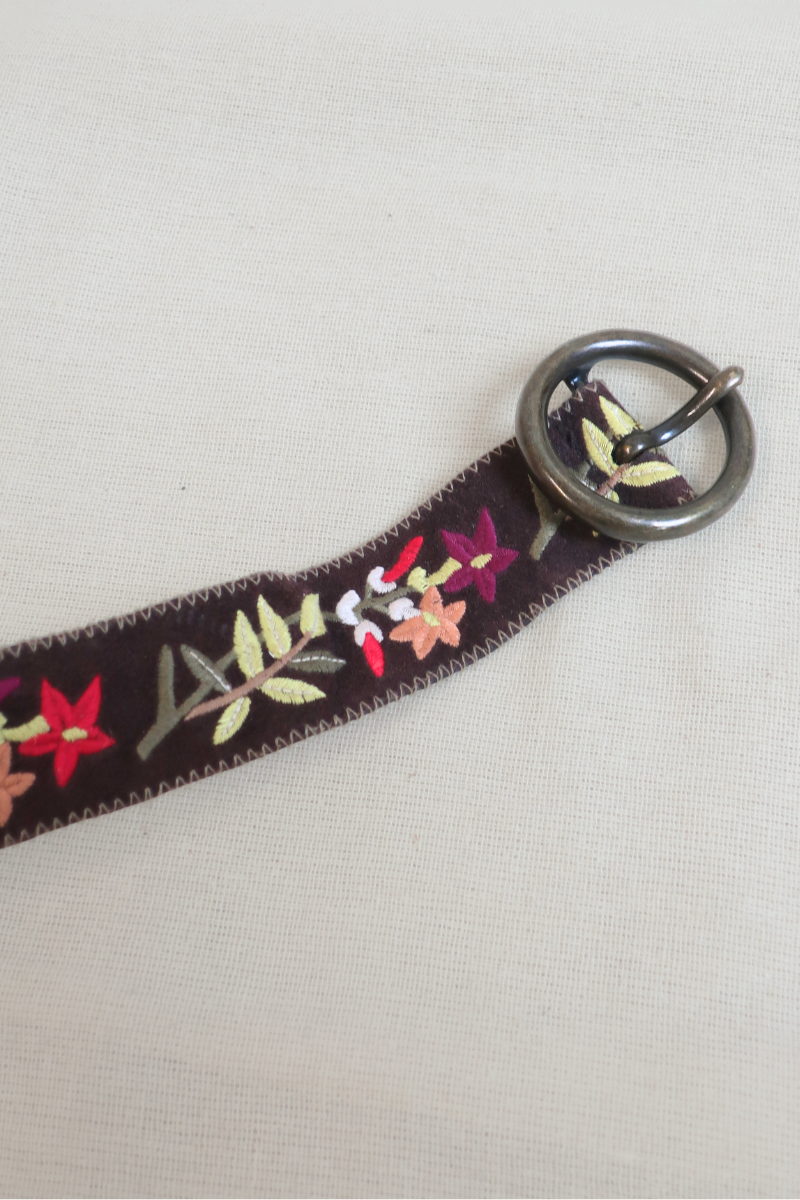 Vintage Belt - Embroidered Flower Garland