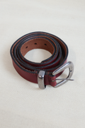 Vintage Belt - Burgundy Leather