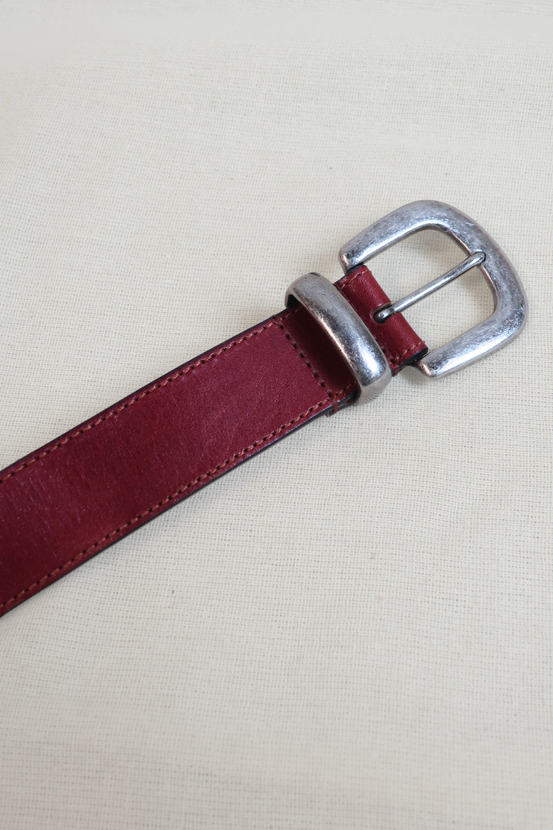 Vintage Belt - Burgundy Leather