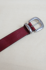 Vintage Belt - Burgundy Leather