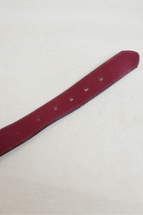 Vintage Belt - Burgundy Leather