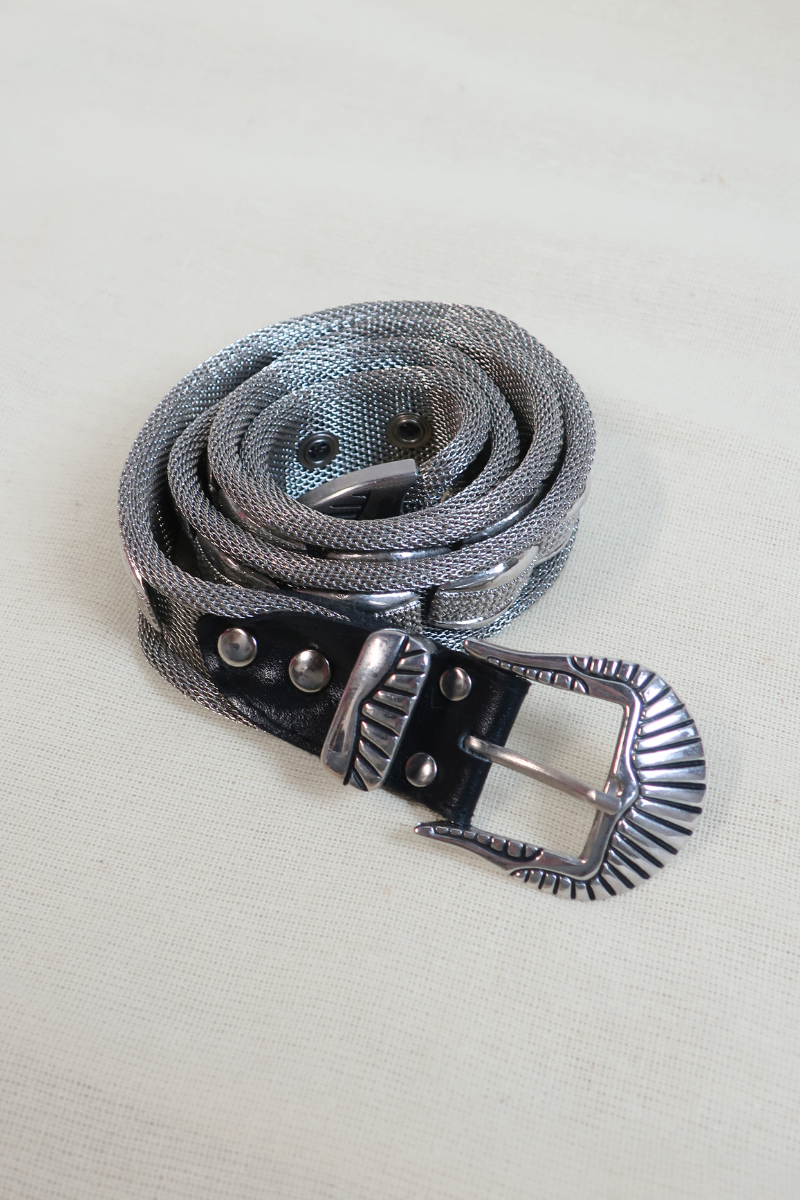 Vintage Belt - Silver Chainmail