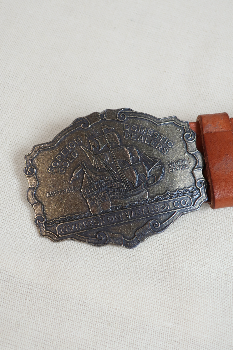 Vintage Belt - Antique Pirate Ship