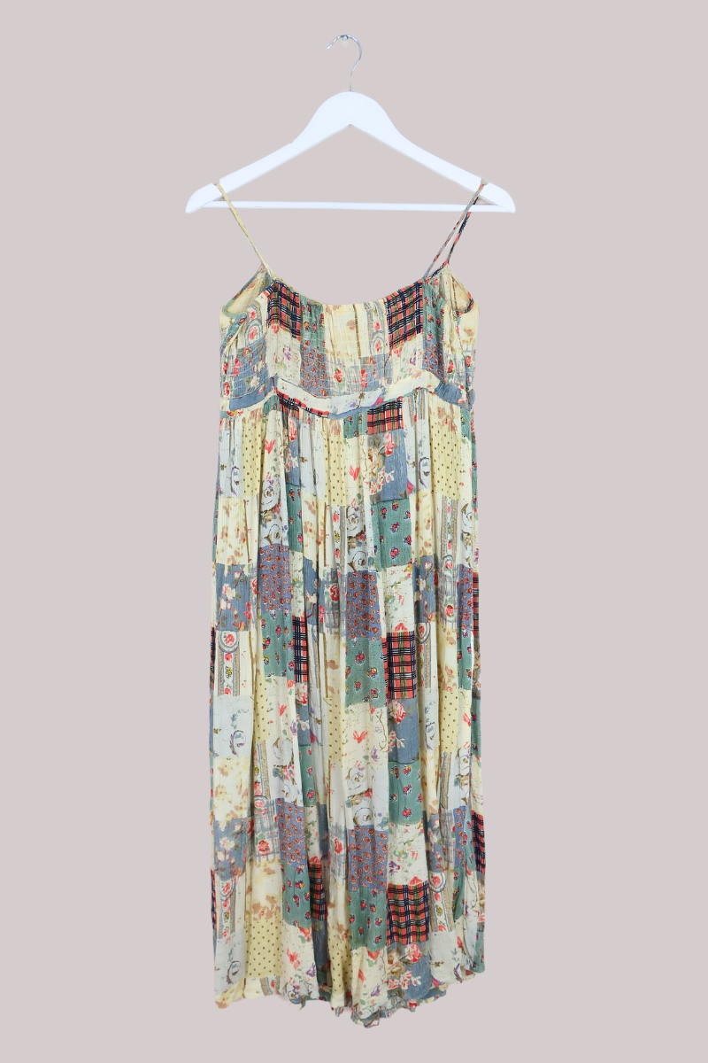 Vintage 90s Sundress - Patchwork Floral Print - Size M by All About Audrey