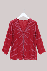 Vintage Top - Garnet Vines - Size M/L