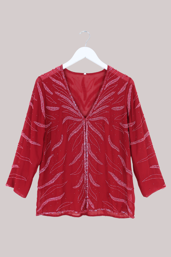 Vintage Top - Garnet Vines - Size M/L